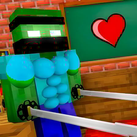 Noob protects the school